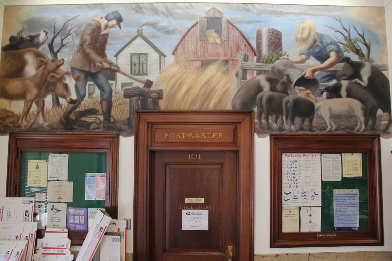 "Farm Life" Mural at the Oswego, Kansas Post Office Clio