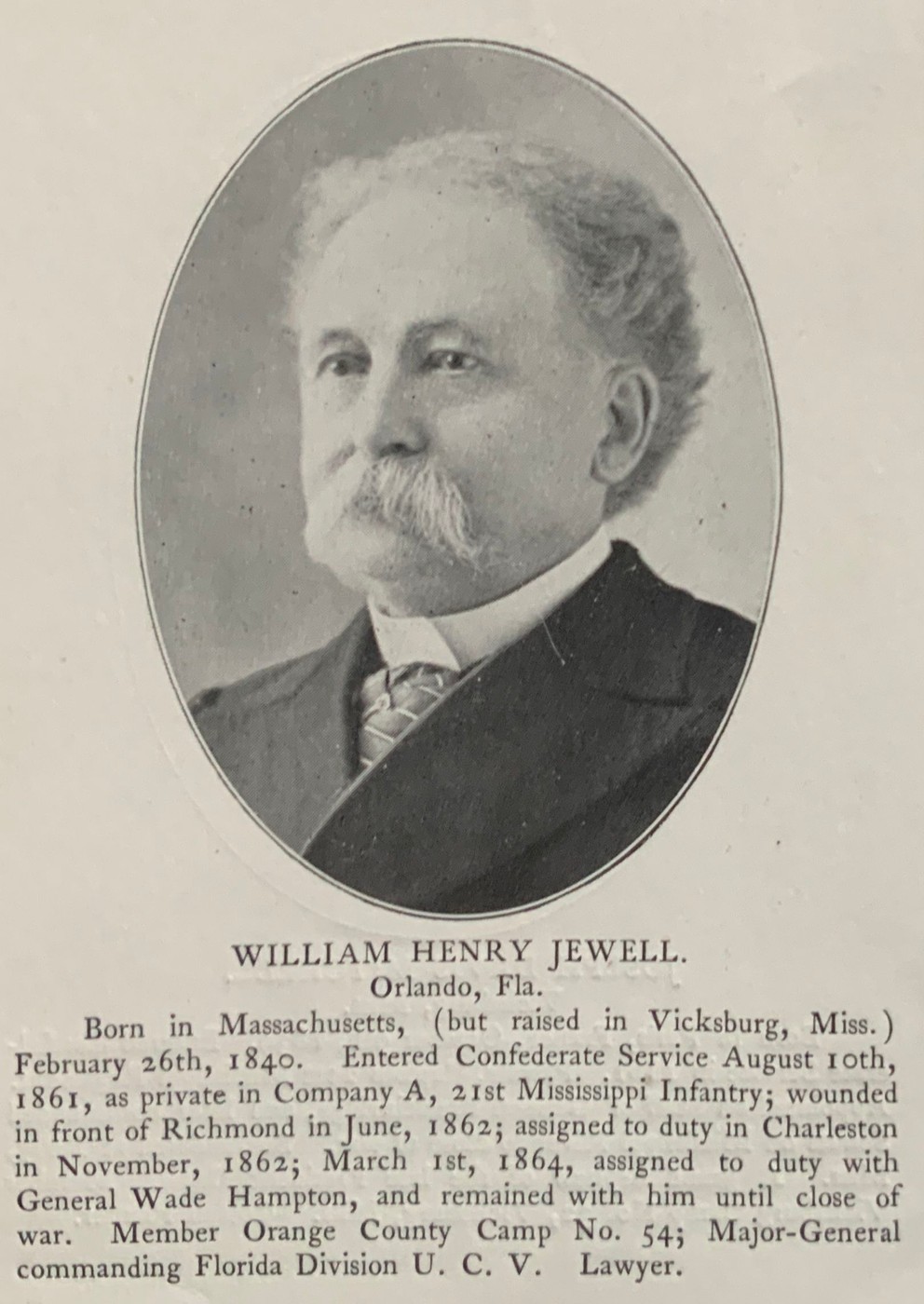 Mayor William Henry Jewell A Legendary Orlandoan Clio