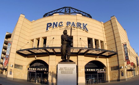 The home plate entrance to PNC Park where the Pittsburgh Pirates