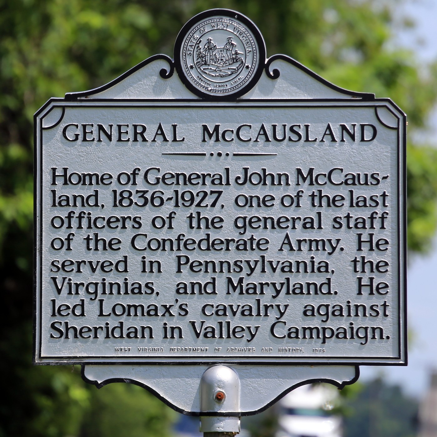 Home of Confederate General John McCausland Clio