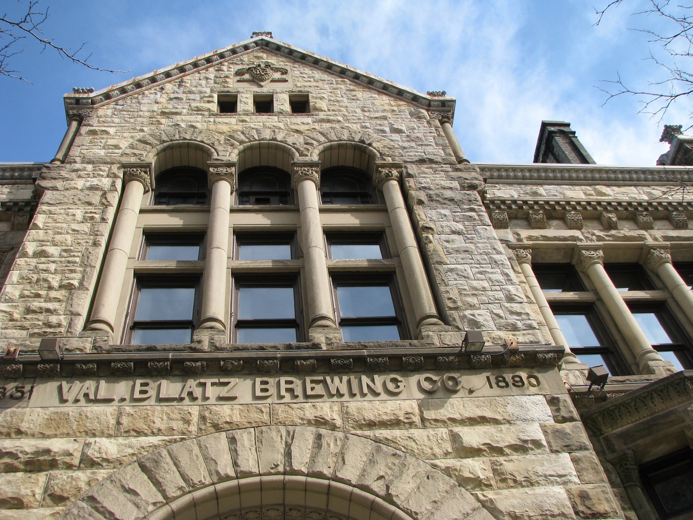 Site of Blatz Brewery Bottling House from SW corner prior to