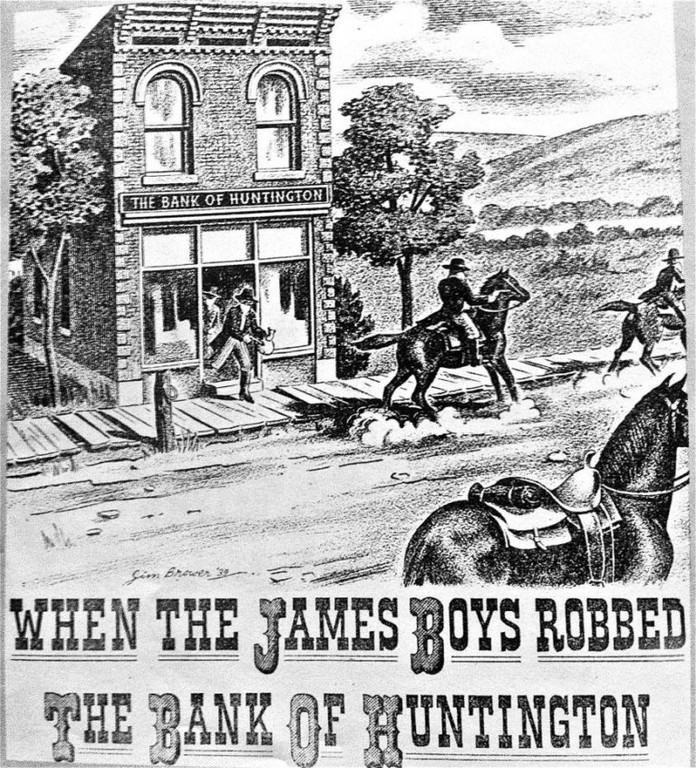 Illustration of the 1875 robbery