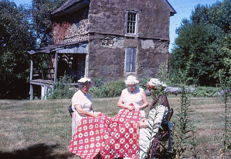 Ladies in the Historical Society in front of the Chads house in 1968