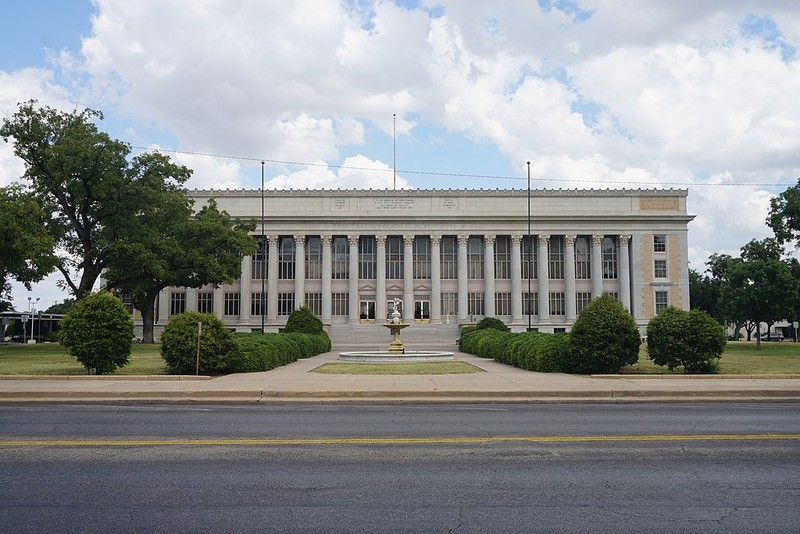 The Tom Green Courthouse was built in 1928 and is a fine example of Classical Revival architecture. 