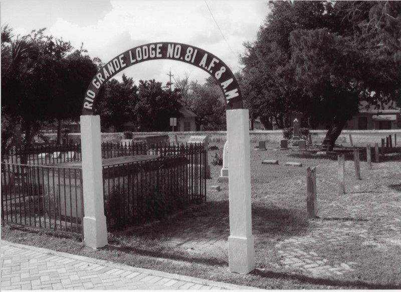 Archway at entrance to Masonic Lodge section of Old City Cemetery ca. 2007 (Eugene Fernandez)