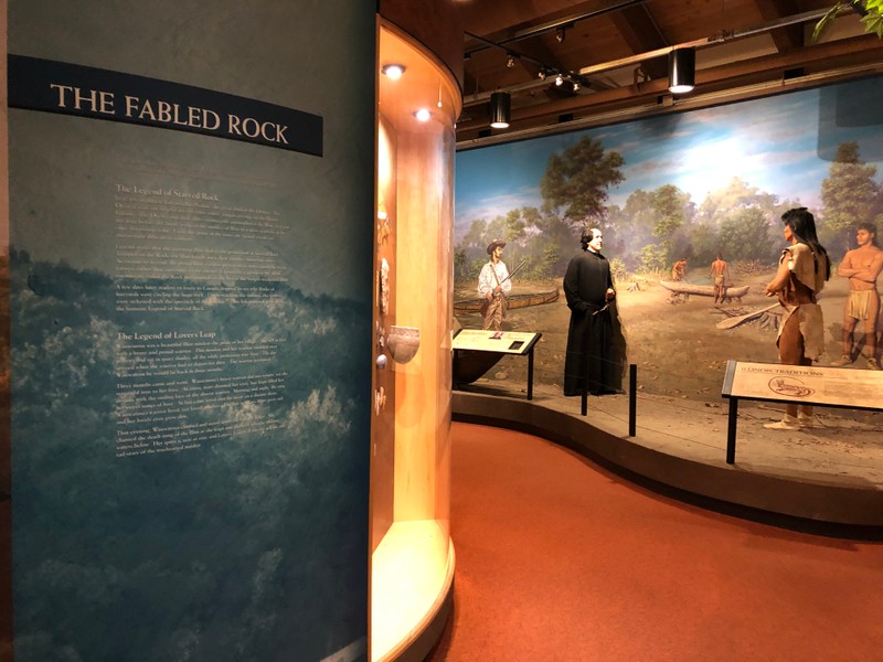The visitor center has many displays about the history and legends of Starved Rock, as well as information about the native flora and fauna.