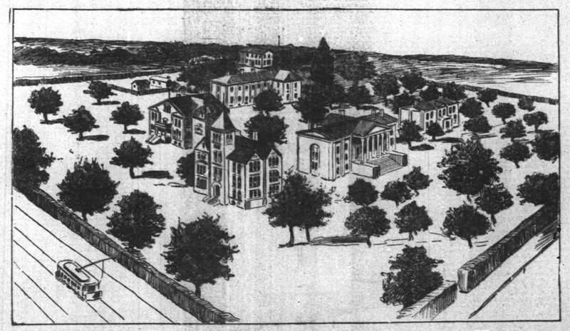 Transylvania's campus as it was in 1899.