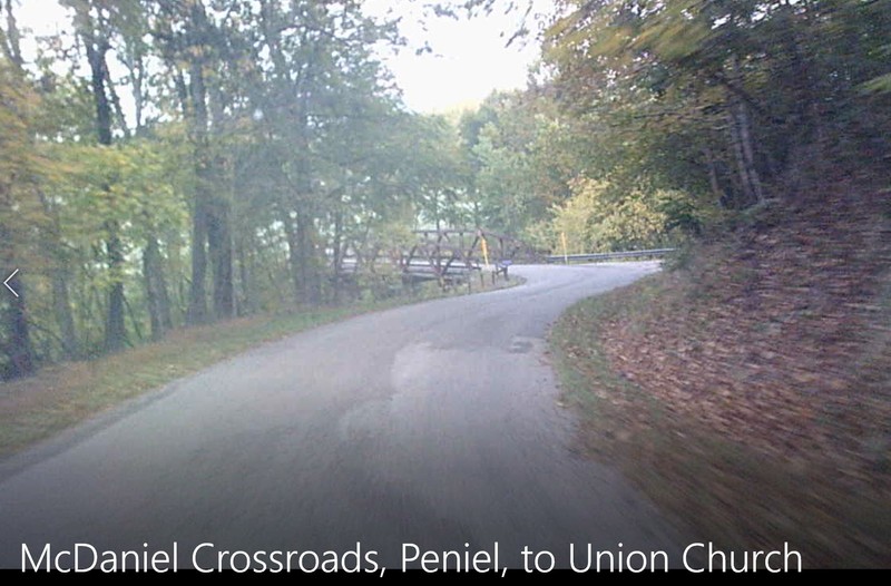 Crossing Symmes Creek near McDaniel's Crossroads, Gallia County, Ohio