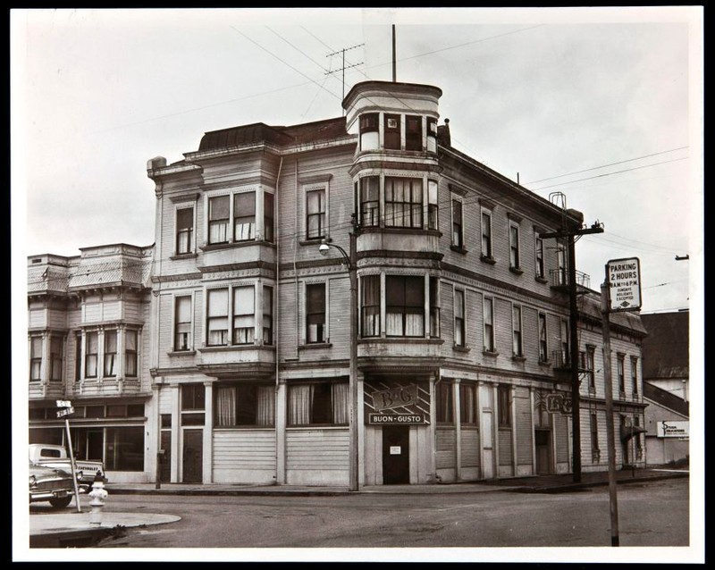 In 1907, the Eagle House Inn changed hands and became the Buon Gusto Hotel & Restaurant for the next 50 years. This photograph was taken in the mid-twentieth century, while the property was owned by the Massei family, which operated the Buon Gusto.