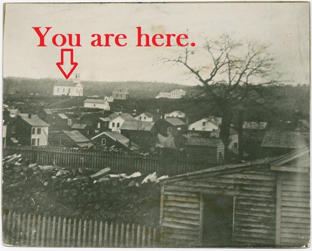 View of First Baptist Church on Baptist Hill (1851)