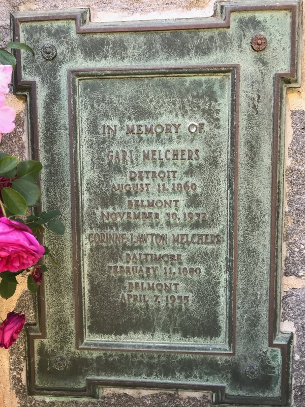 Interment Plaque, please note that Corinne's birthday is actually February 27, 1880 