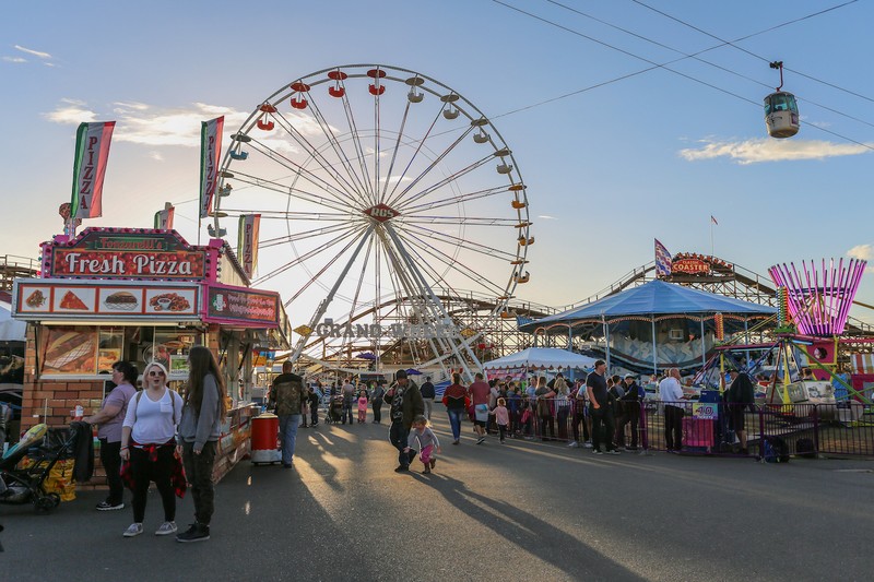 A picture of the state fair from 2019. The Fair sees upwards of one million visitors every year who enjoy myriad attractions on the large 160 acre plot.