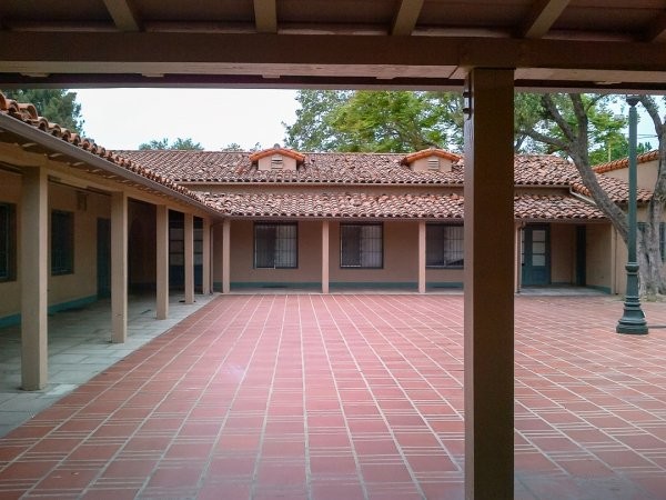 Courtyard of Plummer Park's Great Hall/Long Hall