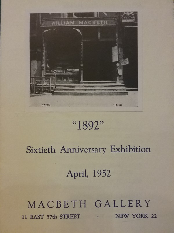 MacBeth Gallery Catalog, 1952