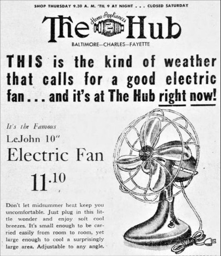 Ad for a Le John fan, 1946