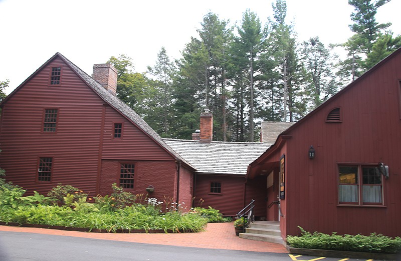 This side view reveals the house's brick edition and the Historical Society's museum.