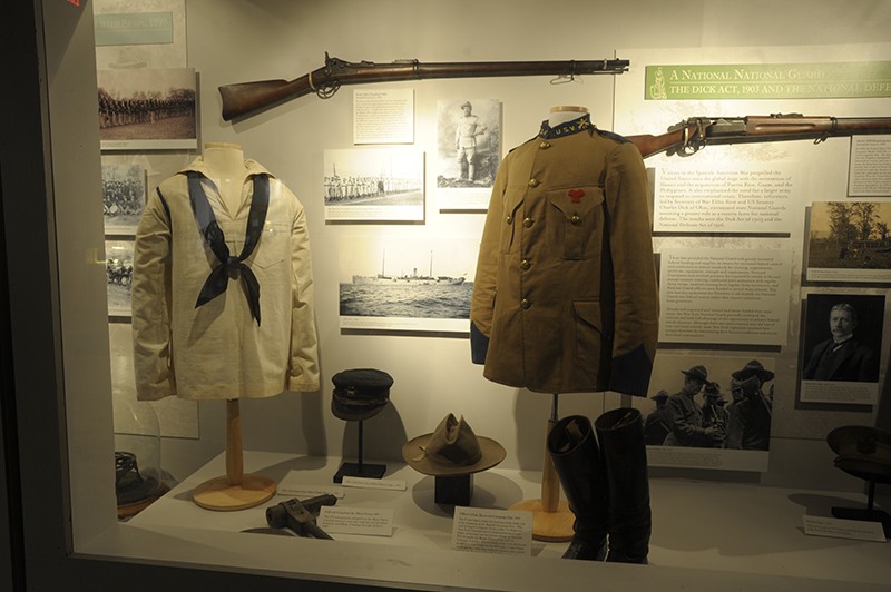 Uniforms and Artifacts in the Museum 