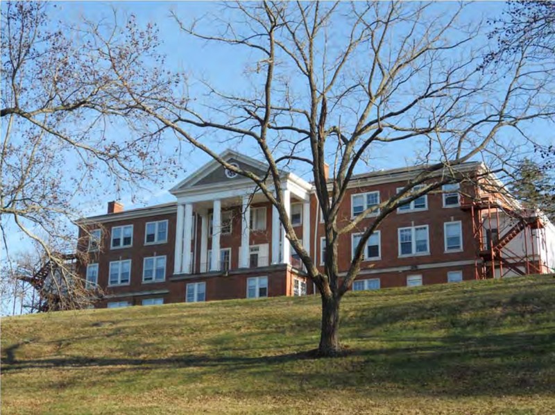 The main building of the former home before its demolition