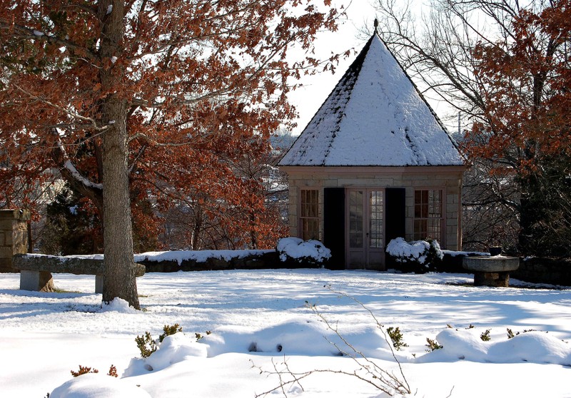 Summer House in snow