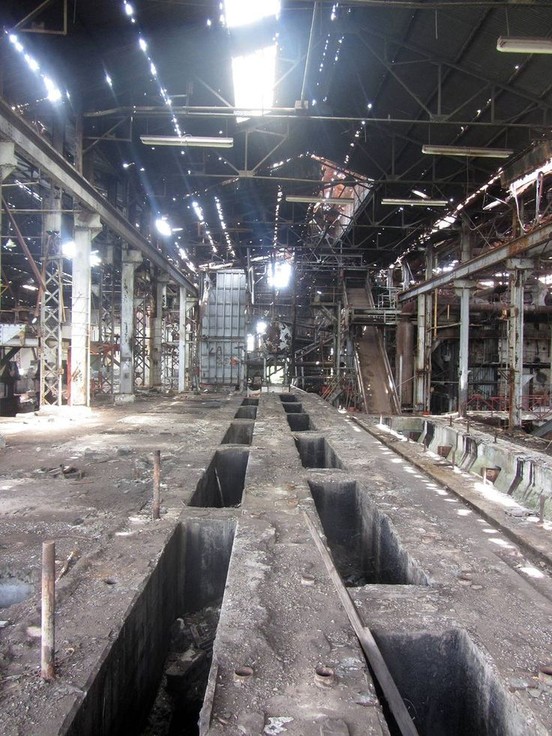 A disused area where workers processed the sugar-cane.