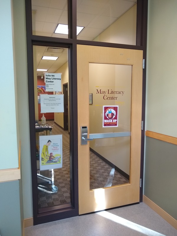 Entrance to the May Literacy Center, 2020