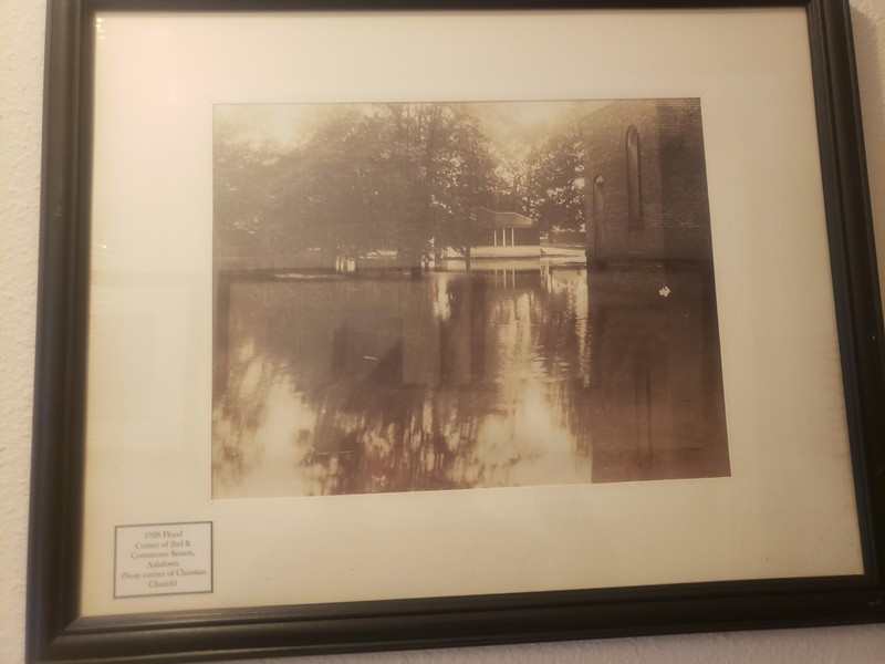 1928 Flood. Corner of 2nd & Commerce Streets, Ashdown. (Note corner of Christian Church)
