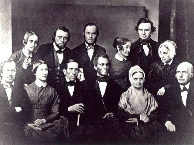 A photograph of several of the key members of both the Philadelphia Female Anti-Slavery Society and the Philadelphia Anti-Slavery Society. The PFASS was created by women who were frustrated by not being allowed to serve as delegates in the male only PASS, but the two organizations went on to work together closely for several decades.