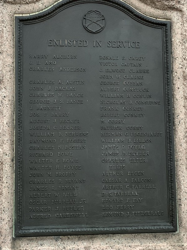 Plaque on left side