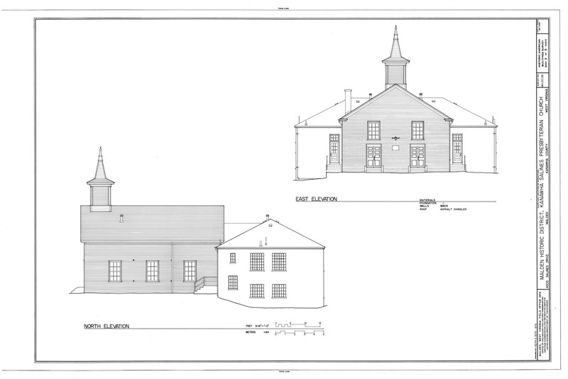 Architectural drawing of the church