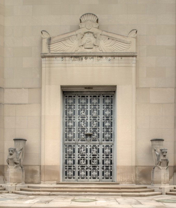 One of two main entrances (south entrance), current chapel. 