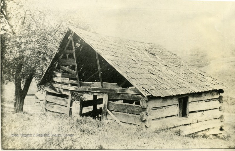 The deteriorating schoolhouse near Core, WV, where Wade first taught in 1848