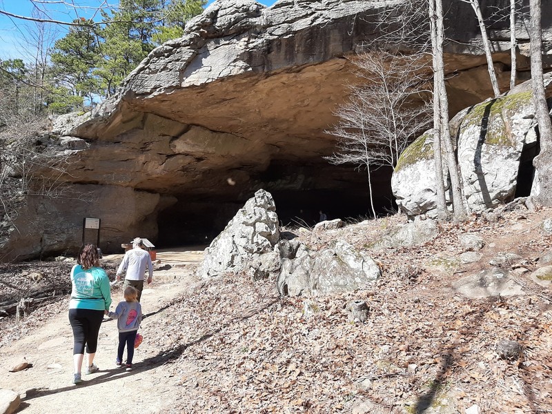 The entrance to Rock House Cave at Petit Jean State Park in Arkansas.