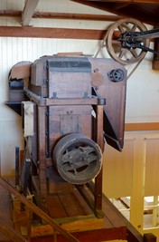 Antique milling equipment at Moores' Flour Mill