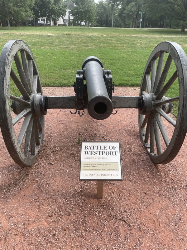 This replica Civil War era cannon was funded with community support and was part of an Eagle Scout project in 1976