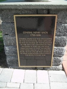 Photograph of the General Henry Knox Historical Marker.