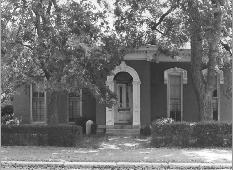 June 1977 photo of main (north) elevation of Harris Music Building by Berle Pilsk, in Fisk U. NRHP Historic District nomination (Pilsk & Looney 1977)