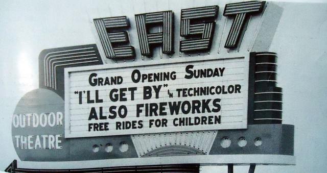 The theater's marquee for its opening in 1950