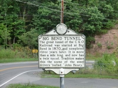 WV Historical Marker (on Route 3 above the tunnel)