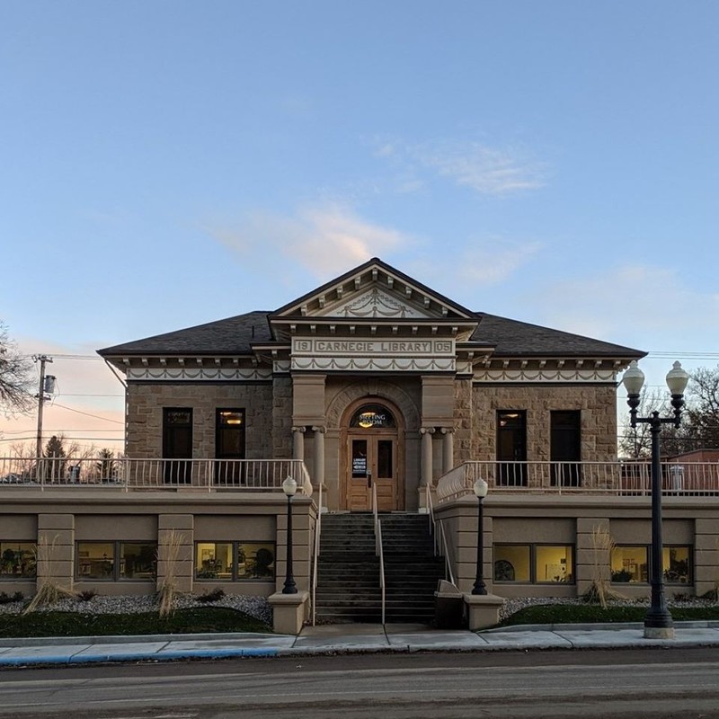 The Lewistown Public Library is a historic library built by Croatian stone masons in 1908. 