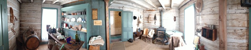 The tavern of the Four Mile House. This is where the men would enter.