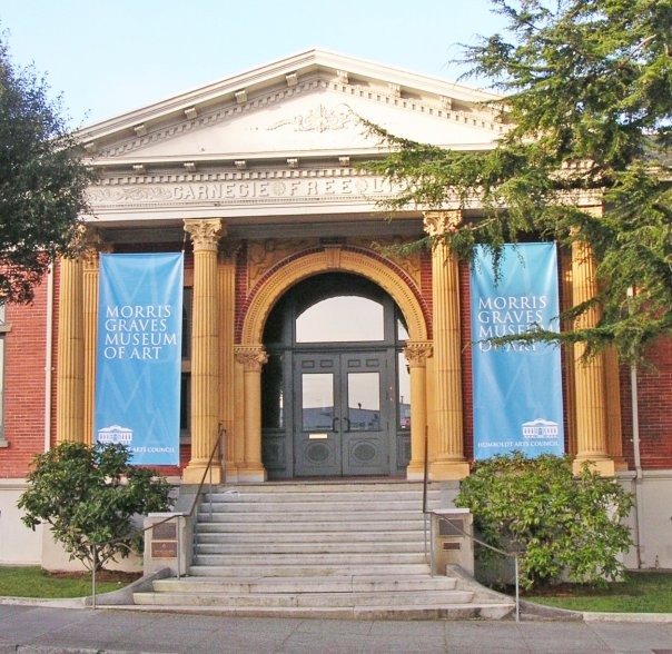 The Morris Graves Museum of Art, formerly the Carnegie Free Library, presents art created locally, regionally, and from around the world.