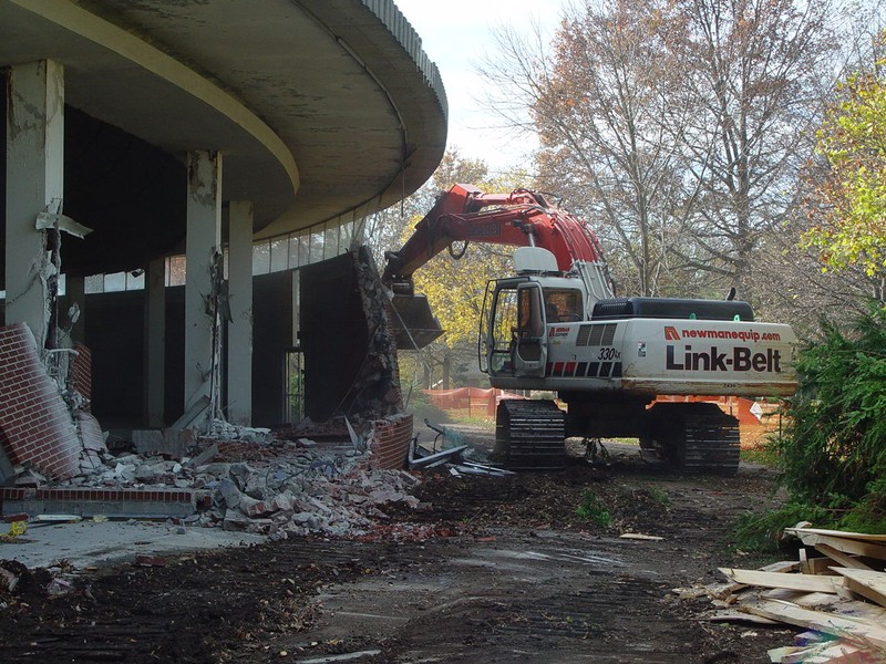 Demolition of Warner Auditorium