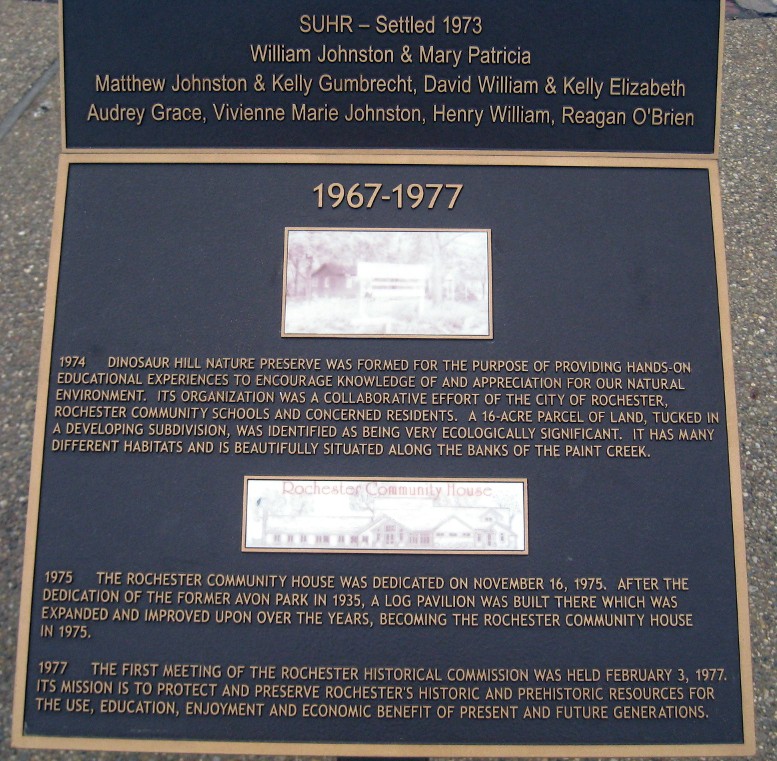 Rochester Bicentennial Sundial marker, decade 1967-1977