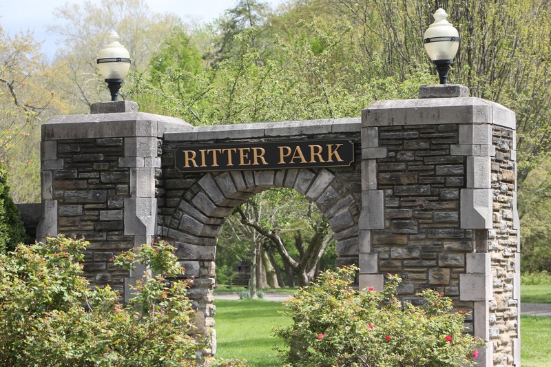 One of the main entrances into Ritter Park is this stone archway, believed to have been built by the WPA in the 1930s.