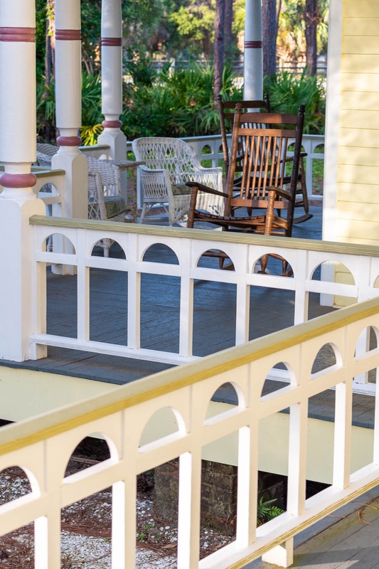 Rocking Chairs on the Front Porch of Seven Gables