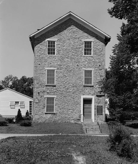 1958 HABS photo of main (east) facade of Old Castle Hall by Douglas McCleery (Library of Congress)