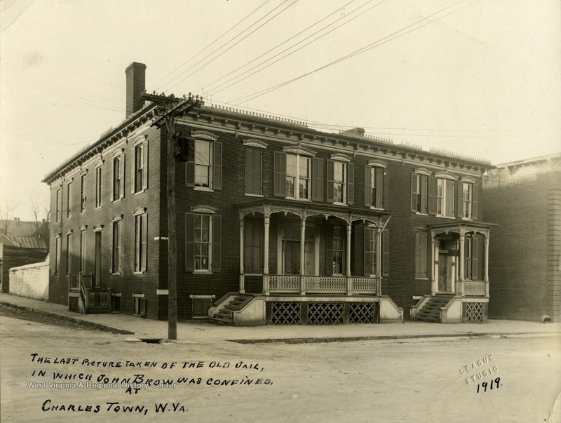 Old Jail in Charles Town; last photo to be taken before it was torn down in 1919