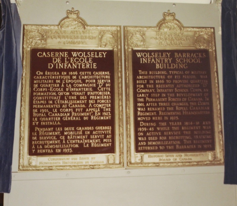 Plaques Given to Commemorate Wolseley Hall 26 June 1970