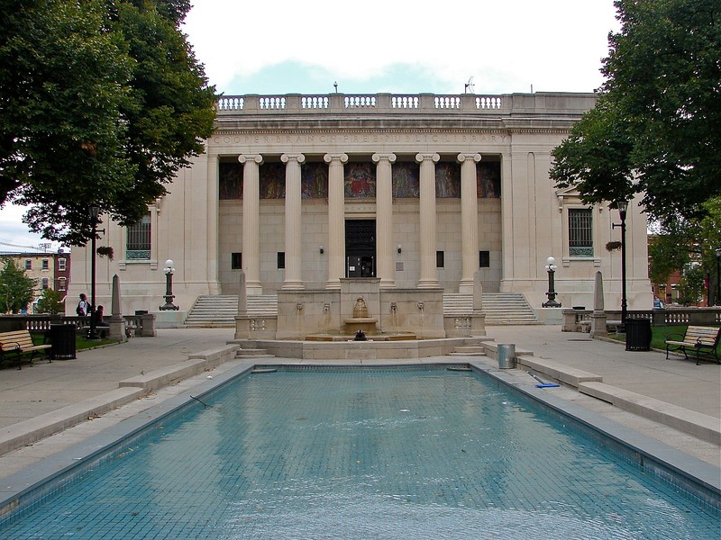 Historic Cooper Library in Johnson Park, Camden, New Jersey