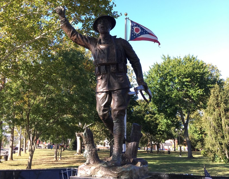 the Dougboy of the Gallipolis city park in memory of the World War 1 vets of the city